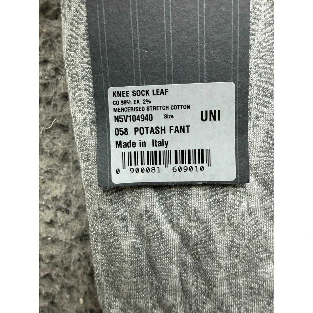 NWT Ermenegildo Zegna Leaf Patterned Knee Socks Potash Fant One Size Unisex